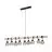 Eglo Lampa Wisząca Townshend 5 Stal Drewno Czarny | IP20 - Nadaje Się Do 9x E27 